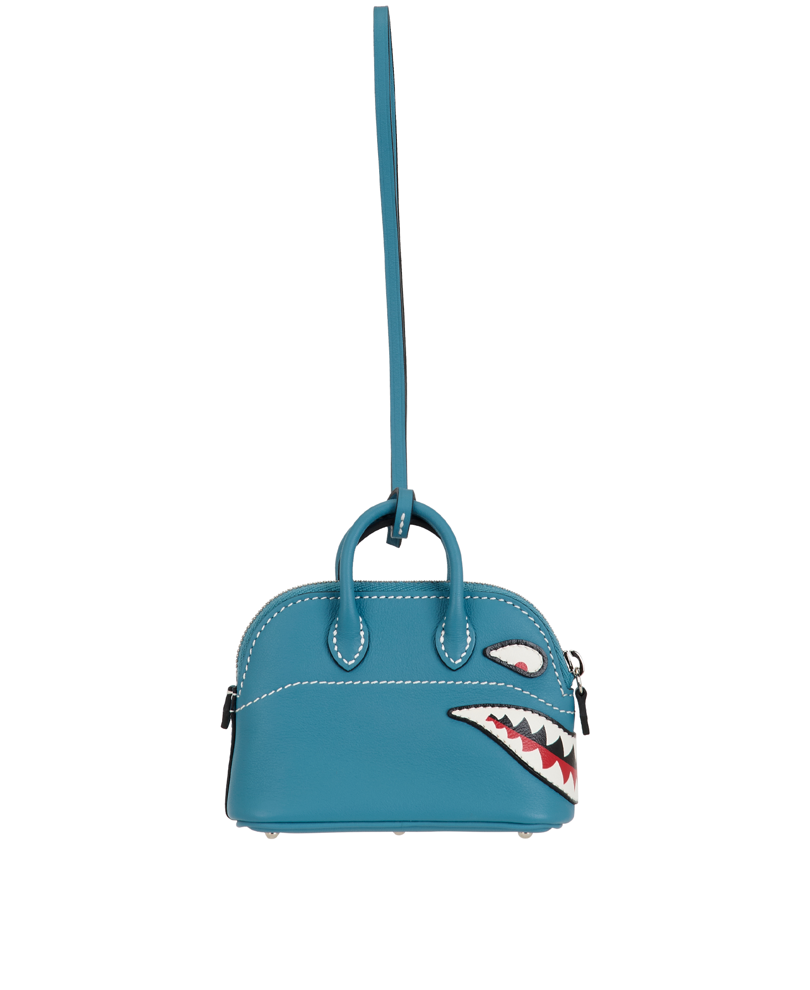 Hermes Bolide Shark Charm, &pound;2,900, Accessories, Blue, Leather, Back view